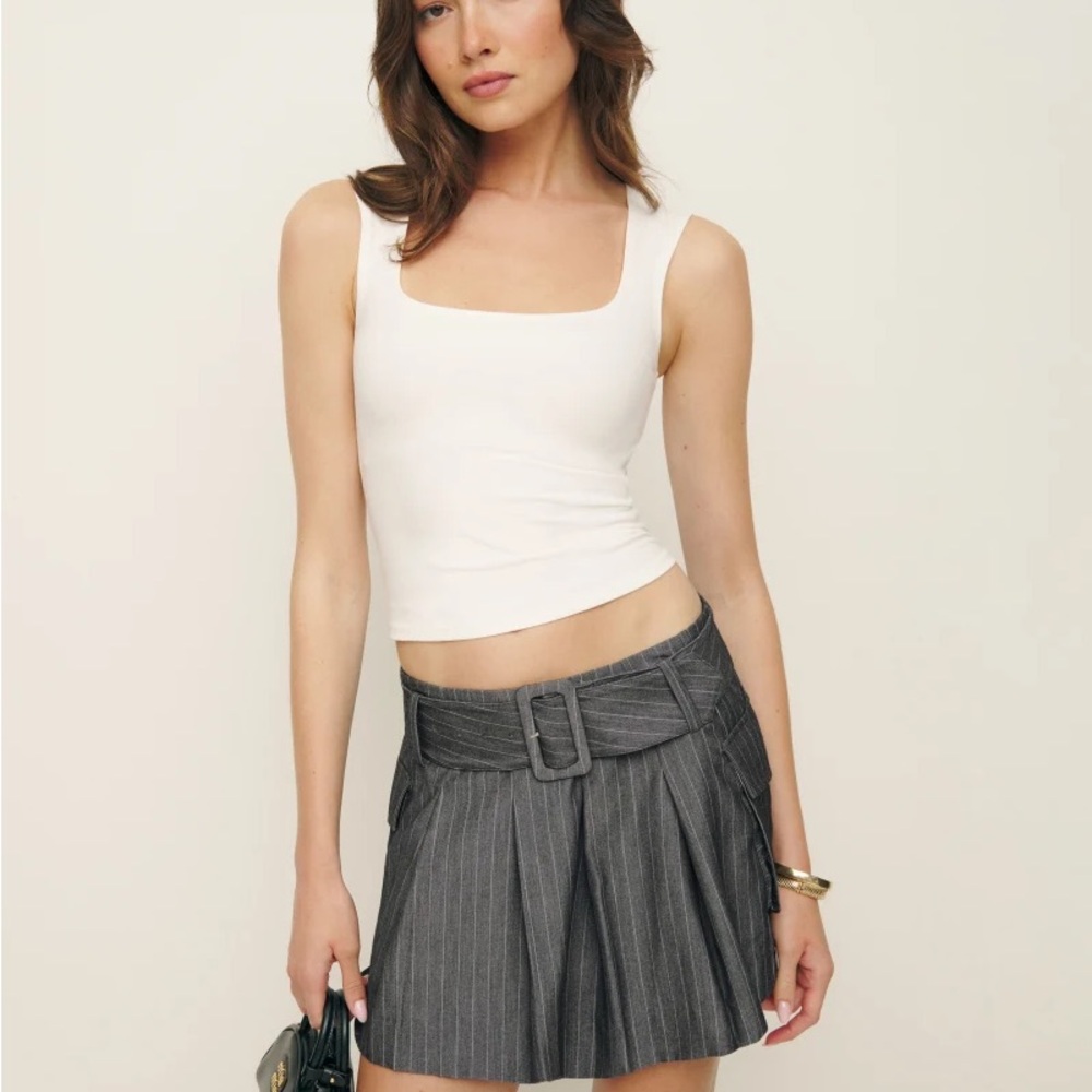 Reformation Brinley Gray Skirt